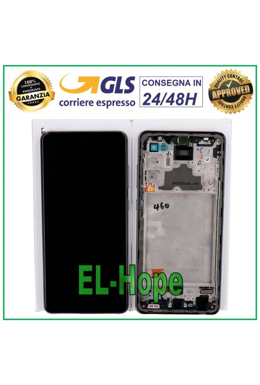 PANTALLA LCD + TÁCTIL 100% ORIGINAL SAMSUNG GALAXY A72 SM A725 A726 MARCO NEGRO