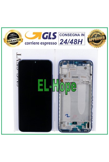 PANTALLA LCD ORIGINAL + MARCO XIAOMI MI A3 M1906F9 / Mi CC9E PANTALLA TÁCTIL AZUL