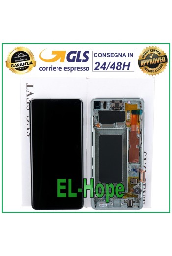 PANTALLA LCD ORIGINAL SAMSUNG GALAXY S10 SM-G973F PANTALLA TÁCTIL PRISMA VERDE