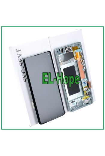 PANTALLA LCD ORIGINAL SAMSUNG GALAXY S10 SM-G973F PANTALLA TÁCTIL PRISMA VERDE