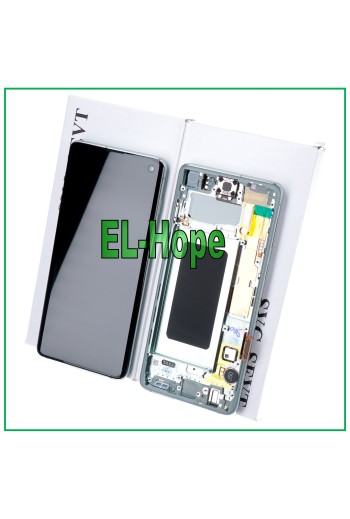 PANTALLA LCD ORIGINAL SAMSUNG GALAXY S10 SM-G973F PANTALLA TÁCTIL PRISMA VERDE