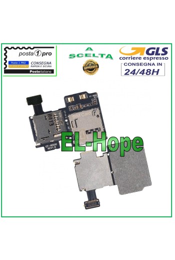 LECTOR SIM + MICRO SD SAMSUNG GALAXY S4 GT-I9500 LECTOR DE TARJETAS PLANO FLEXIBLE I9500