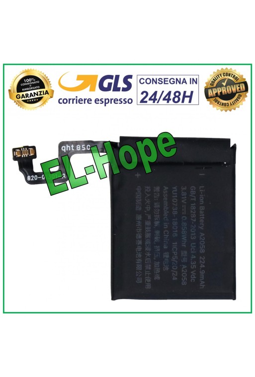 BATERÍA PARA APPLE WATCH SERIES 4 GENERACIÓN A1977 40 mm BATERÍA A2058 224.9 mAh