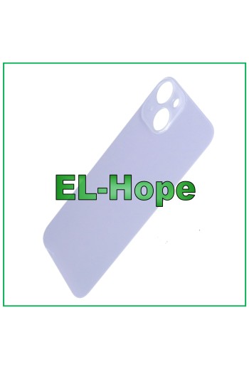 CUBIERTA TRASERA DE BATERÍA DE CRISTAL PARA IPHONE 14 CUBIERTA TRASERA CON AGUJERO GRANDE PÚRPURA