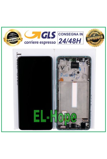 PANTALLA LCD TÁCTIL 100% ORIGINAL SAMSUNG GALAXY A52 SM A525F A526B MARCO AZUL