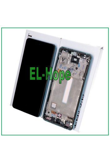 PANTALLA LCD TÁCTIL 100% ORIGINAL SAMSUNG GALAXY A52 SM A525F A526B MARCO AZUL