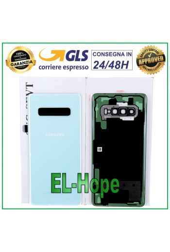 TAPA DE BATERÍA ORIGINAL SAMSUNG GALAXY S10 PLUS SM-G975 TAPA TRASERA PRISMA BLANCA
