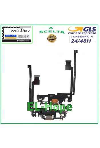 CONECTOR DE CARGA APPLE iPhone 12 PRO MAX FLAT FLEX MICRÓFONO CARGA DORADO