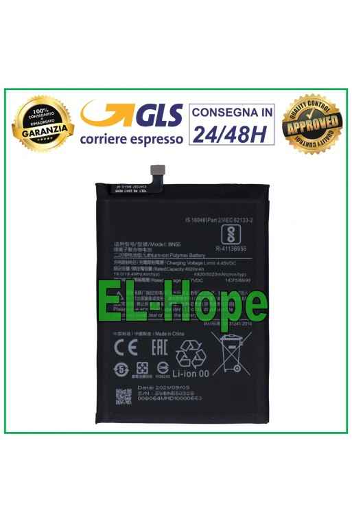 Batería BN55 para Xiaomi Redmi Note 9S M2003J6 M2003J6A1G 5020 mAh