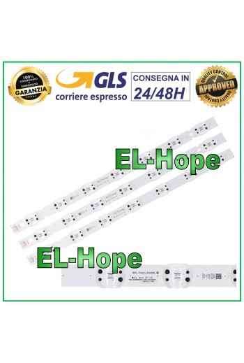 KIT 3 BARRAS DE TIRAS 7 LED TV LG 43 SSC_TRIDENT_43UK65_S SVL430A61 43UK6500PLA 