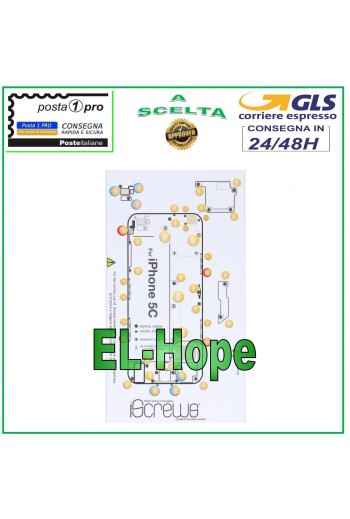 ISCREWS MAP TORNILLO CARCASA ALMOHADILLA ILUSTRADA PARA DESMONTAJE APPLE IPHONE 5C