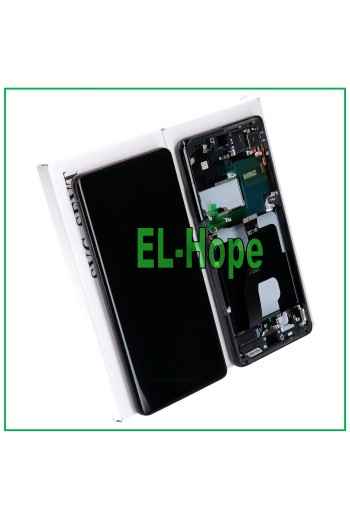 PANTALLA LCD CON MARCO 100% ORIGINAL SAMSUNG GALAXY S21 ULTRA SM-G998 TÁCTIL NEGRO