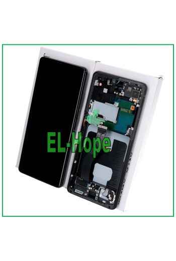 PANTALLA LCD CON MARCO 100% ORIGINAL SAMSUNG GALAXY S21 ULTRA SM-G998 TÁCTIL NEGRO