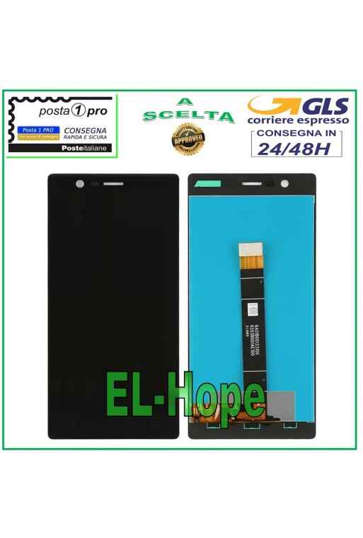 PANTALLA LCD PARA NOKIA 3 N3 TA 1032 1020 1028 PANTALLA TÁCTIL CRISTAL NEGRO