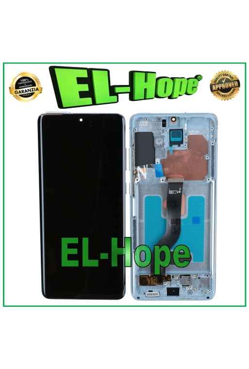 PANTALLA LCD CON MARCO OLED PARA SAMSUNG GALAXY S20+ PLUS SM-G985 G986 CRISTAL AZUL TÁCTIL