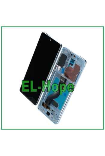 PANTALLA LCD CON MARCO OLED PARA SAMSUNG GALAXY S20+ PLUS SM-G985 G986 CRISTAL AZUL TÁCTIL