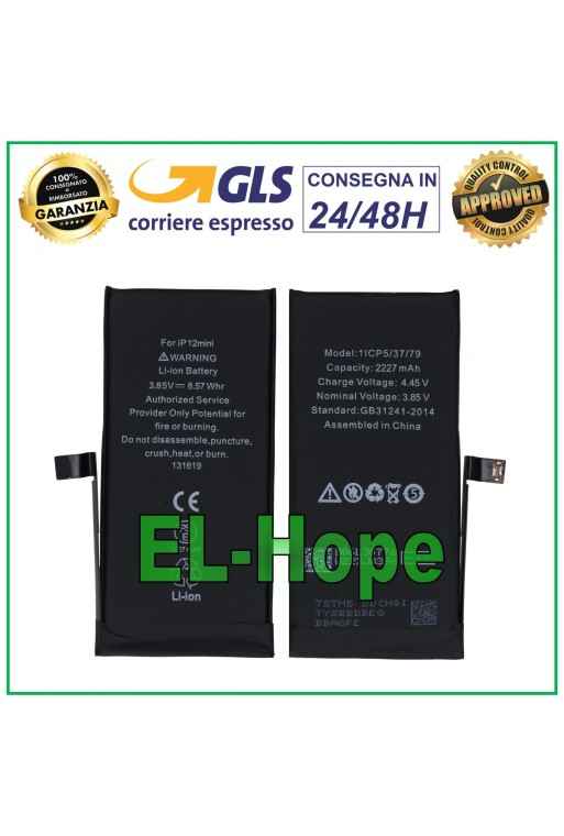 BATERÍA DE REPUESTO PARA IPHONE 12 MINI A2471 2227 mAh 4,45 V