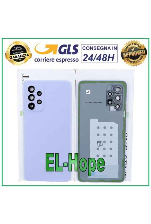 TAPA DE BATERÍA ORIGINAL SAMSUNG GALAXY A52 SM-A525 F TAPA TRASERA MORADA