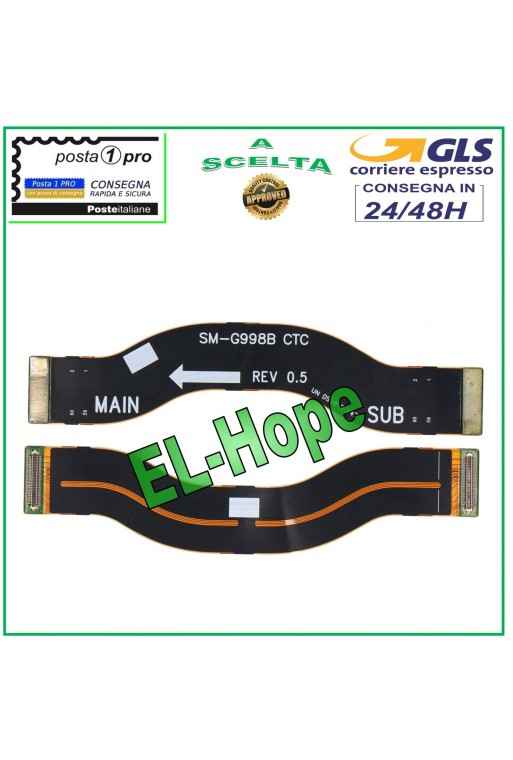 Base de carga para placa base con conexión plana flexible para Samsung Galaxy S21 Ultra SM-G998
