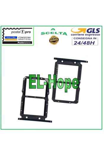 RANURA CARTUCHO SOPORTE COMPARTIMENTO TARJETA SIM MICRO SD HUAWEI NOVA 5T YAL-L21 L61 L71 NEGRO