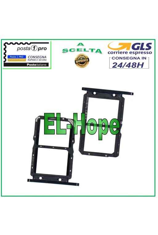 RANURA CARTUCHO SOPORTE COMPARTIMENTO TARJETA SIM MICRO SD HUAWEI NOVA 5T YAL-L21 L61 L71 NEGRO