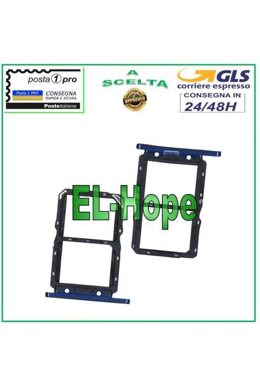 RANURA CARTUCHO SOPORTE COMPARTIMENTO TARJETA SIM MICRO SD HUAWEI NOVA 5T YAL-L21 L61 L71 AZUL