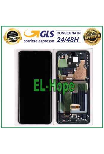MARCO ORIGINAL PANTALLA LCD SAMSUNG GALAXY S20 ULTRA SM-G988 PANTALLA TÁCTIL NEGRO