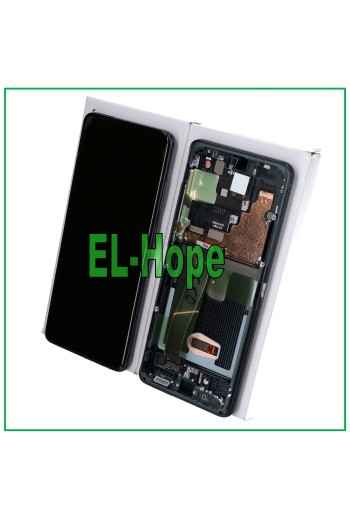 MARCO ORIGINAL PANTALLA LCD SAMSUNG GALAXY S20 ULTRA SM-G988 PANTALLA TÁCTIL NEGRO