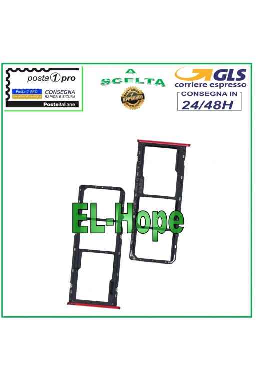RANURA PARA CARRIL SIM COMPARTIMENTO PARA TARJETA MICRO SD PARA OPPO REALME C3 RMX2027 RMX2020 ROJO