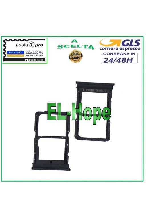 SOPORTE PARA CARTUCHO DE RANURA COMPARTIMENTO PARA TARJETA SIM SD HUAWEI HONOR 20 LITE HRY-LX1T L21T NEGRO