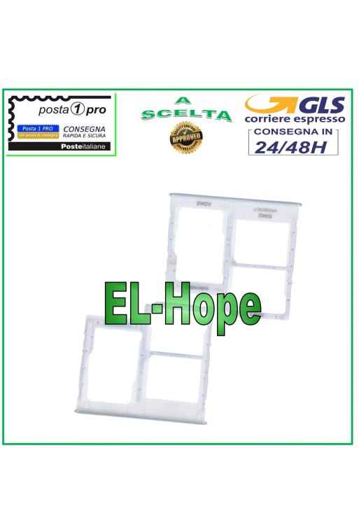 COMPARTIMENTO PARA CARTUCHO DE RANURA PARA TARJETA NANO SIM SD SAMSUNG GALAXY A41 SM A415 F BLANCO