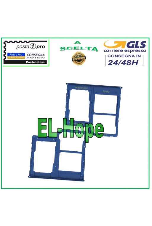 COMPARTIMENTO PARA CARTUCHO DE RANURA PARA TARJETA NANO SIM SD SAMSUNG GALAXY A31 SM A315 A315F AZUL