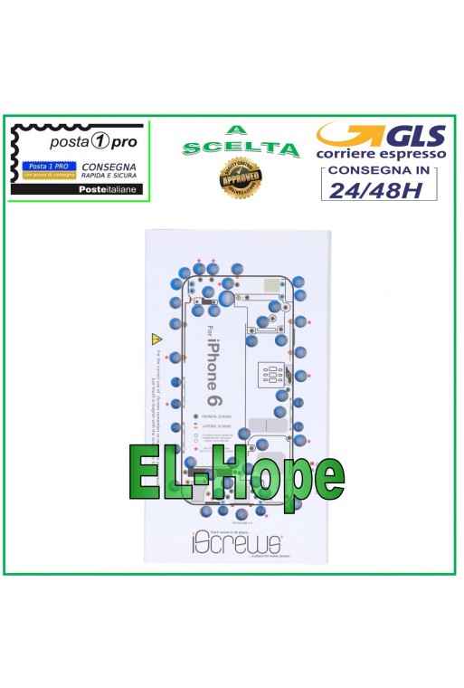 ISCREWS MAP TORNILLO CARCASA ALMOHADILLA ILUSTRADA PARA DESMONTAJE APPLE IPHONE 6