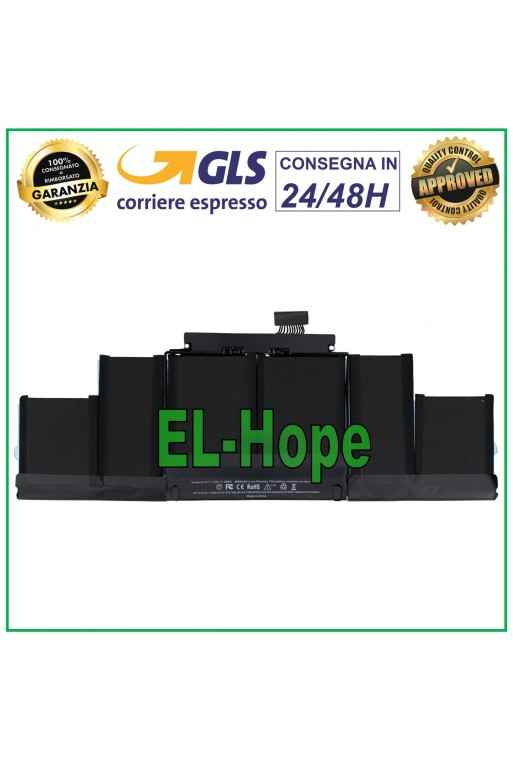 Batería de repuesto A1417 para Apple MacBook Pro 15 2012 2013 A1398 8800 mAh