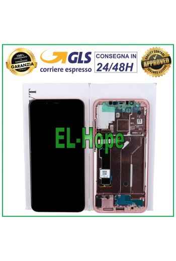 PANTALLA LCD TÁCTIL ORIGINAL + MARCO XIAOMI MI8 MI 8 M1803E1A M1803E1C CRISTAL ROSA