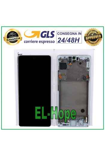 PANTALLA LCD + TÁCTIL ORIGINAL SAMSUNG GALAXY A71 5G SM-A716 A716F MARCO PLATA