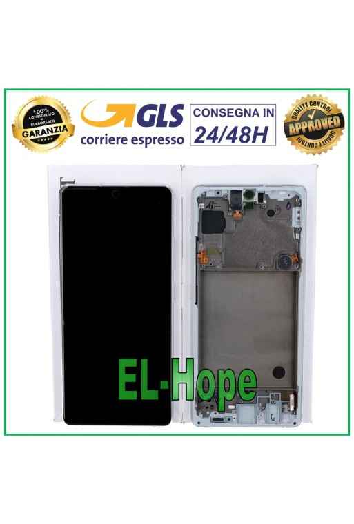 PANTALLA LCD + TÁCTIL ORIGINAL SAMSUNG GALAXY A71 5G SM-A716 A716F MARCO PLATA