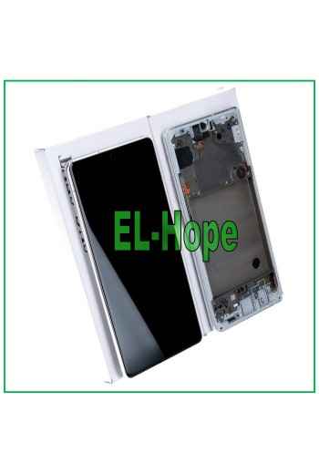 PANTALLA LCD + TÁCTIL ORIGINAL SAMSUNG GALAXY A71 5G SM-A716 A716F MARCO PLATA