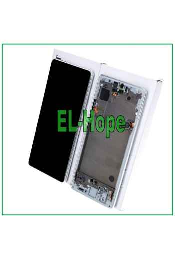 PANTALLA LCD + TÁCTIL ORIGINAL SAMSUNG GALAXY A71 5G SM-A716 A716F MARCO PLATA