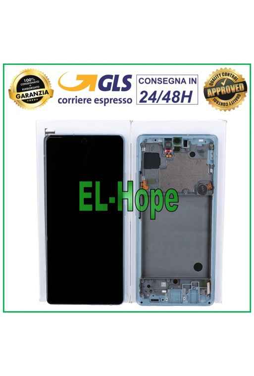 PANTALLA LCD + TÁCTIL ORIGINAL SAMSUNG GALAXY A71 5G 2020 SM-A716 A716F MARCO AZUL