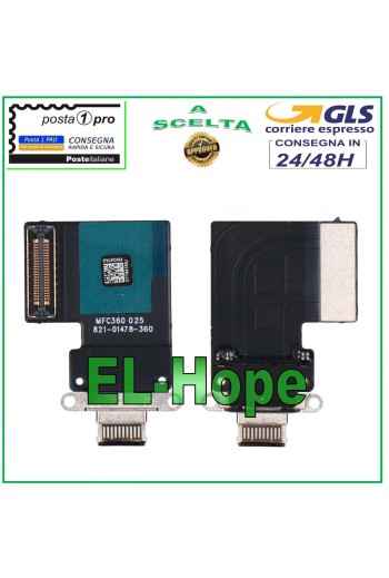 CONECTOR DE CARGA IPAD PRO 11 2018 A1934 A1980 A2013 NEGRO CARGA FLAT FLEX