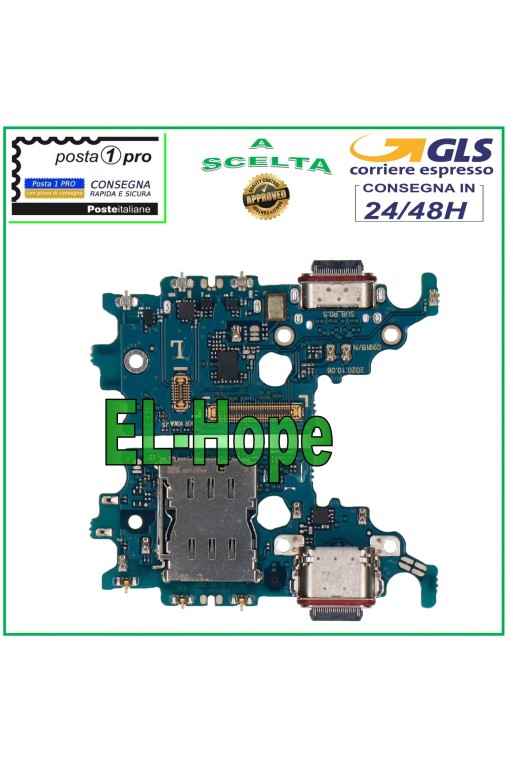 CONECTOR DE CARGA SAMSUNG GALAXY S21 SM-G991 F + MICRÓFONO LECTOR DE SIM DOCK