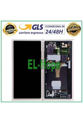 MARCO ORIGINAL PANTALLA LCD SAMSUNG GALAXY S22 ULTRA SM-S908 PANTALLA TÁCTIL NEGRO