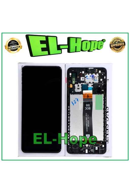 PANTALLA LCD ORIGINAL + MARCO SAMSUNG GALAXY A02 SM-A022 PANTALLA TÁCTIL CRISTAL NEGRO
