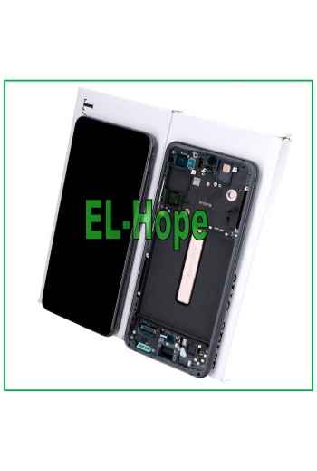MARCO ORIGINAL PANTALLA LCD SAMSUNG GALAXY S21 FE SM-G990 PANTALLA TÁCTIL GRIS NEGRO