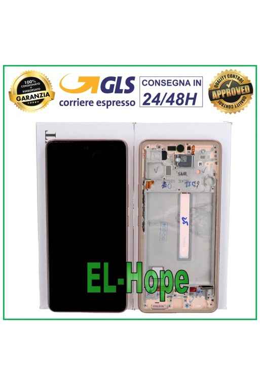 PANTALLA LCD + MARCO ORIGINAL SAMSUNG GALAXY A53 5G SM A536 A536B TÁCTIL DORADO
