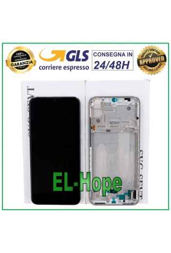 PANTALLA LCD ORIGINAL + MARCO XIAOMI MI A3 M1906F9 / Mi CC9E TÁCTIL PLATA BLANCO