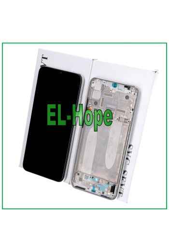 PANTALLA LCD ORIGINAL + MARCO XIAOMI MI A3 M1906F9 / Mi CC9E TÁCTIL PLATA BLANCO