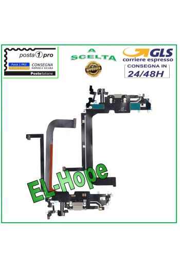 CONECTOR DE CARGA APPLE iPhone 13 PRO MAX FLAT FLEX MICRÓFONO DE CARGA BLANCO