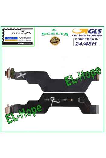 Conector de carga flexible plano OnePlus 9 LE2110 LE2113 Base de carga USB tipo C